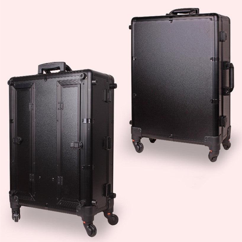 Valise Studio Make-up Trolley - Table de maquillage Professionnel avec Ampoules