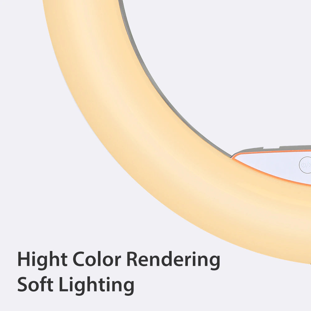 Ring light Arc en Ciel avec Trépied - Anneau Lumineux LED pour Vidéo Maquillage Youtube Tiktok Photo - Avec 3 Supports téléphone -  18 Pouces