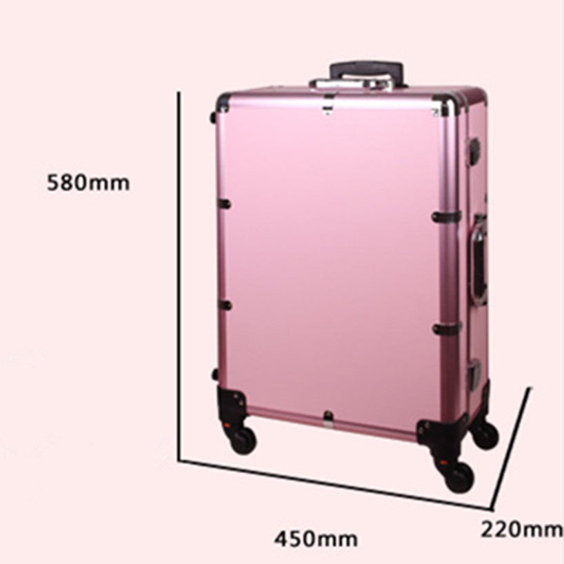 Valise Studio Make-up Trolley - Table de maquillage Professionnel avec Ampoules