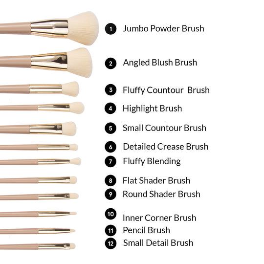 BH Cosmetics Ivi Cruz Brush Set  12 Pieces Pinceaux Visage & Yeux