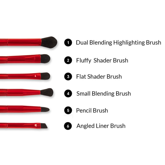 BH Cosmetics Killer Queen  6 Pieces de Pinceaux pour les Yeux