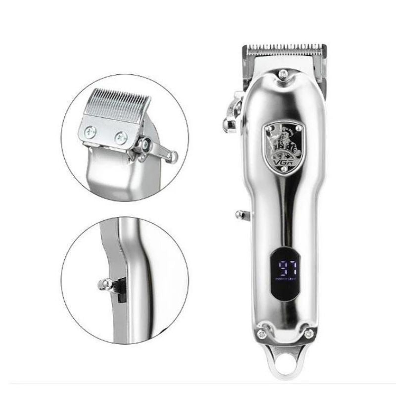 VGR V-652 Tondeuse à cheveux Professionnelle Rechargeable- Affichage Digital