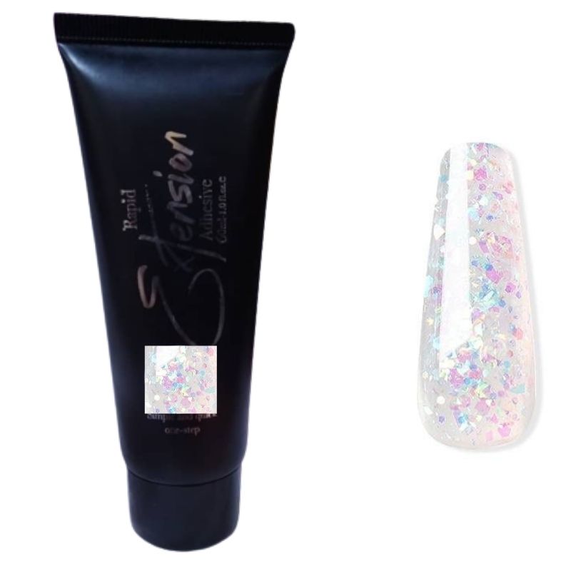 Poly-AcrylGel non acide - Transparent Pailleté