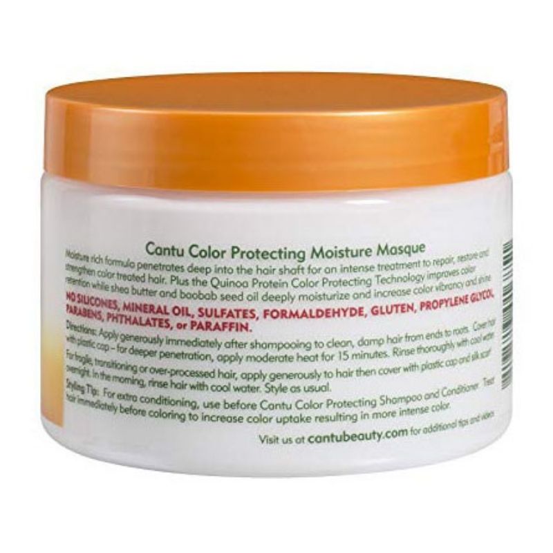 Cantu Shea Butter Anti Fade Color Protecting Shampoo, Conditioner & Masque - Kit De Soin Pour Cheveux Coloré Sans Sulfate