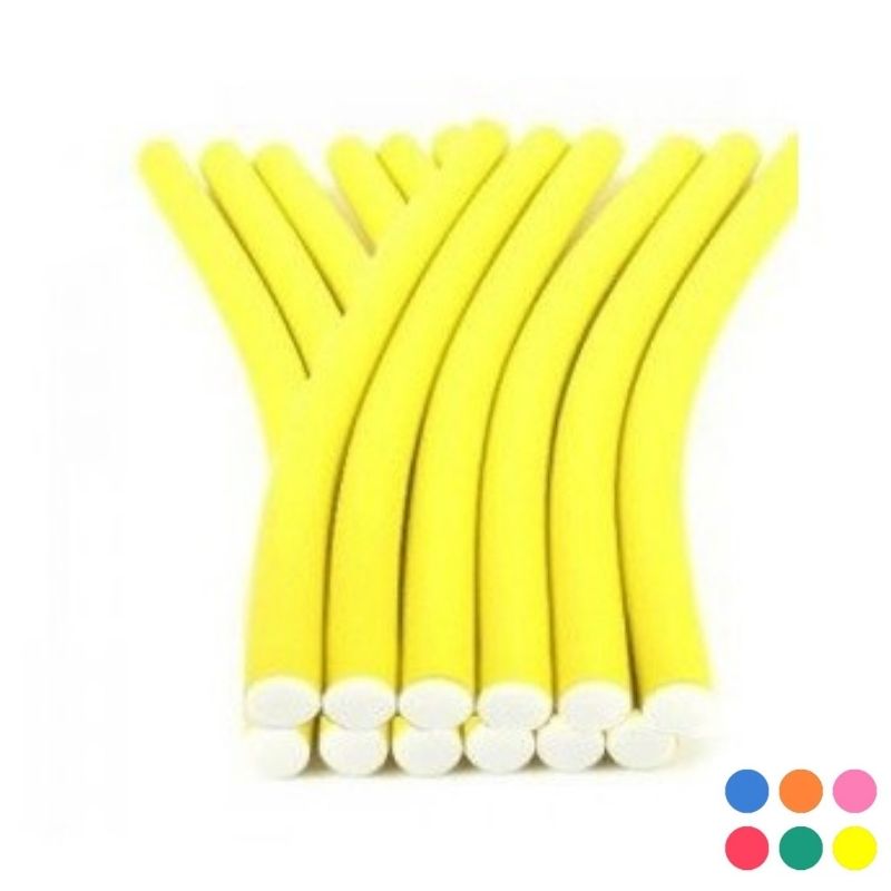 Lot de 10 - Bigoudis Flexibles en mousse sans chaleur - Flexi Rods 1 Cm