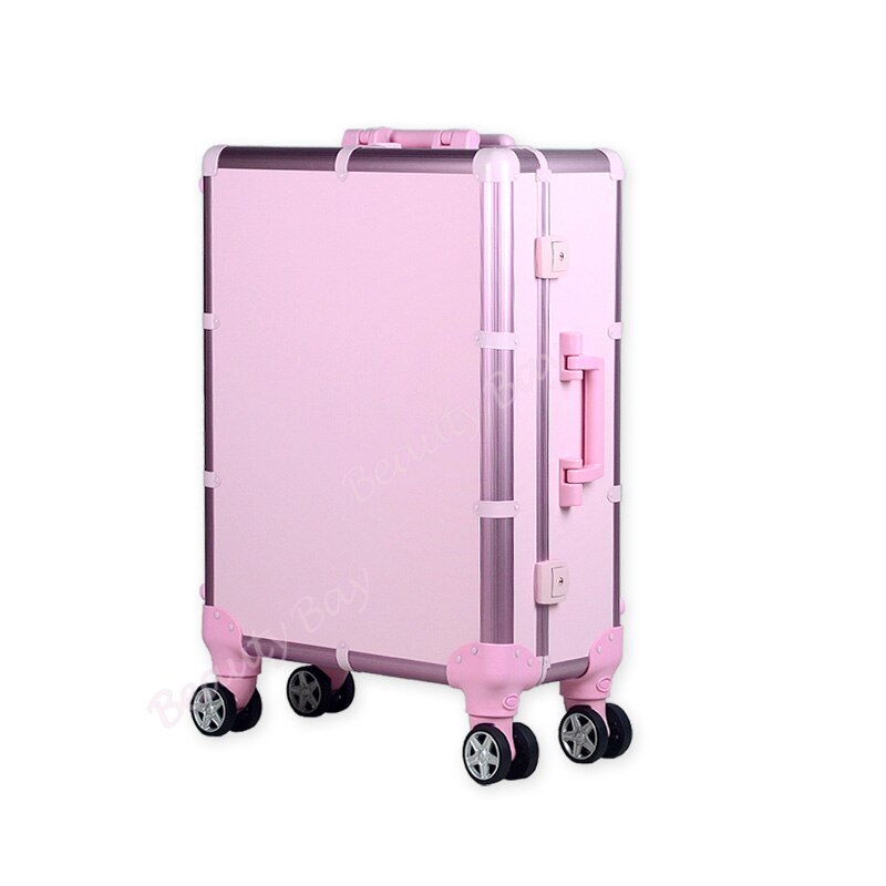 Valise Studio Make-up Trolley - Table de maquillage Professionnel avec Ampoules