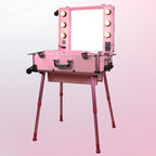 Valise Studio Make-up Trolley - Table de maquillage Professionnel avec Ampoules