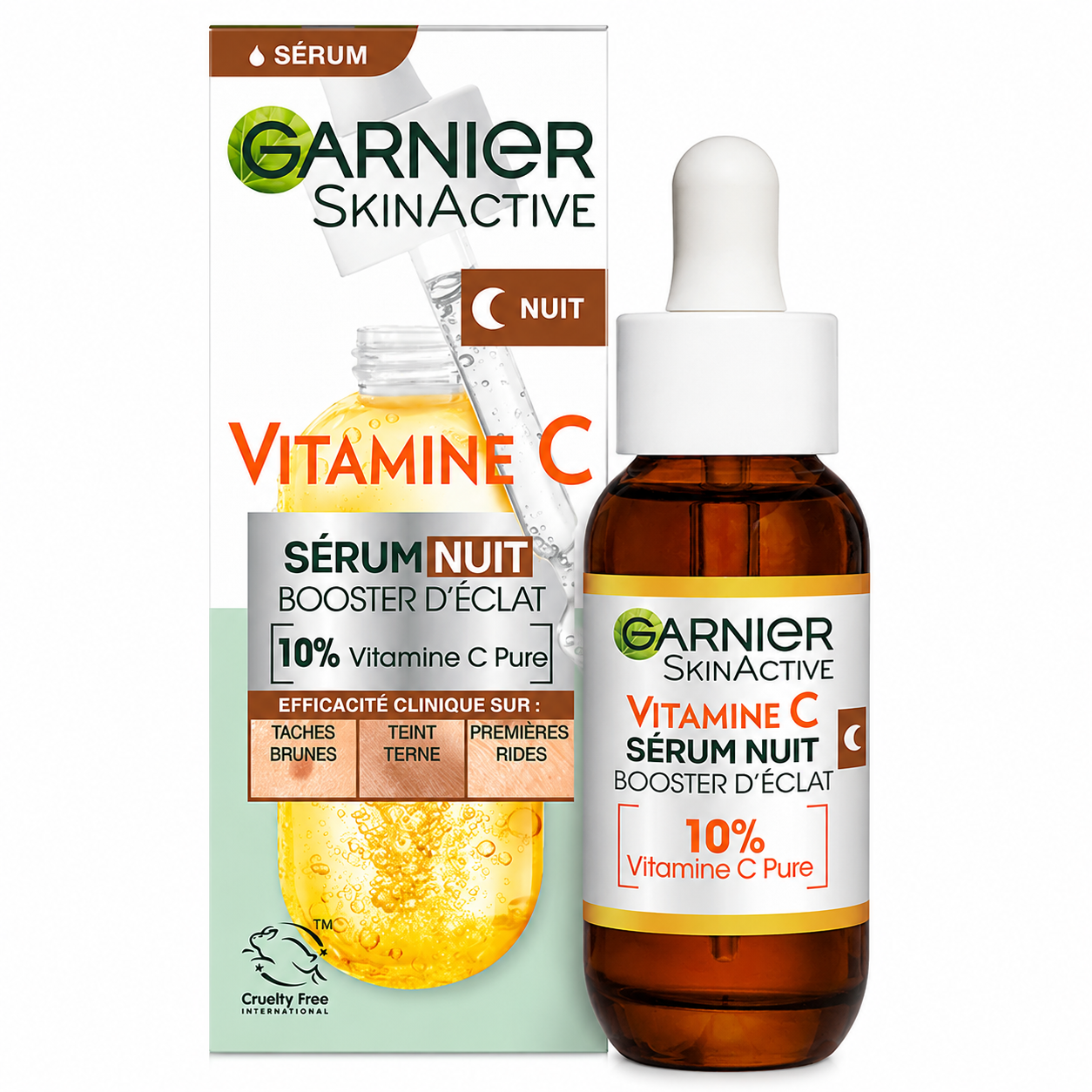Garnier SkinActive Vitamine C – Sérum Nuit Booster D’Éclat 10% Vitamine C Pure