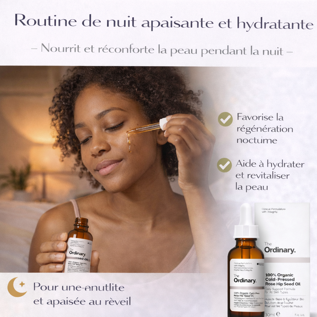 Huile de Rose Musquée The Ordinary – Nourrit, Répare & Illumine la Peau (100% Bio)