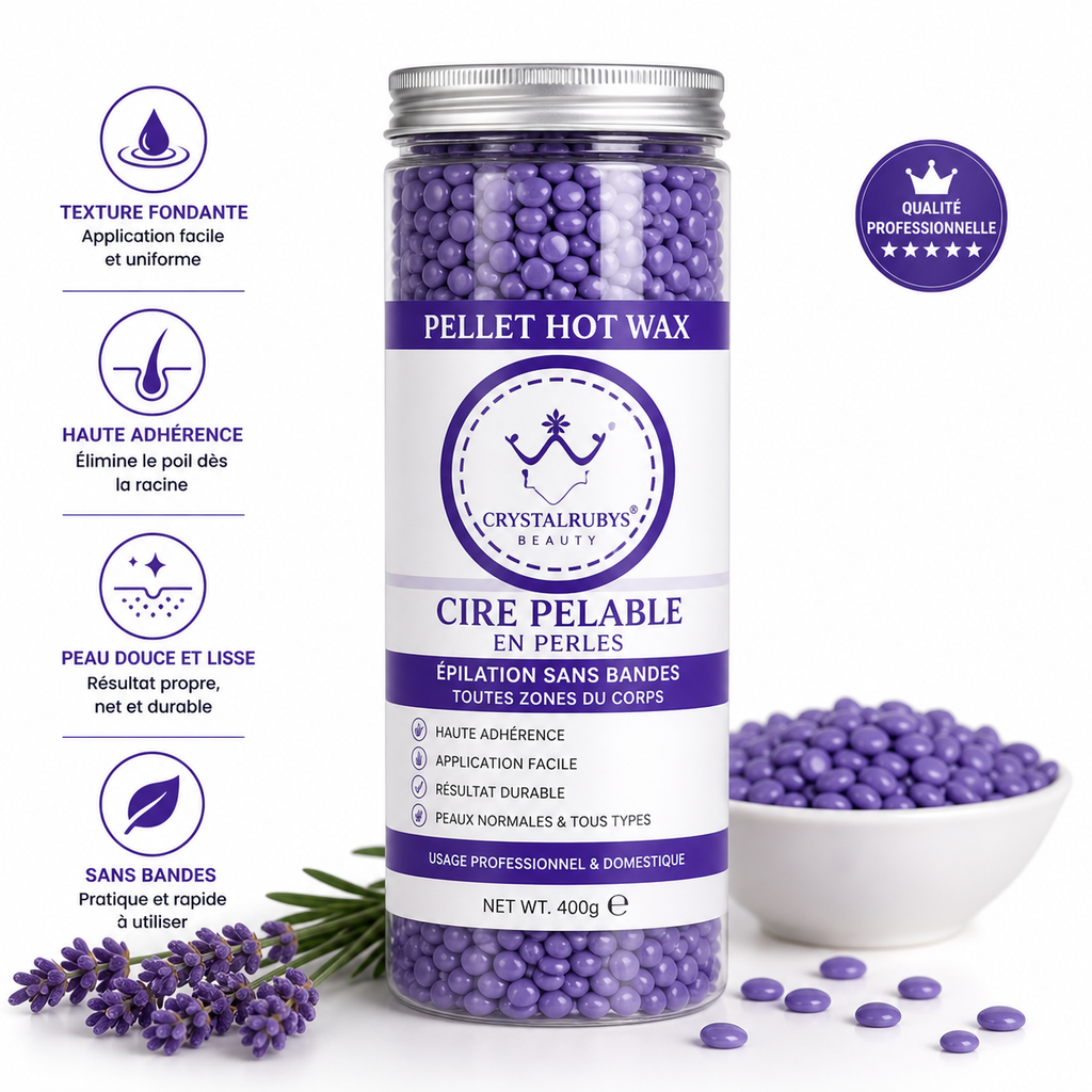 Cire Pelable en Perles Violettes – Épilation Sans Bandes Usage Professionnel