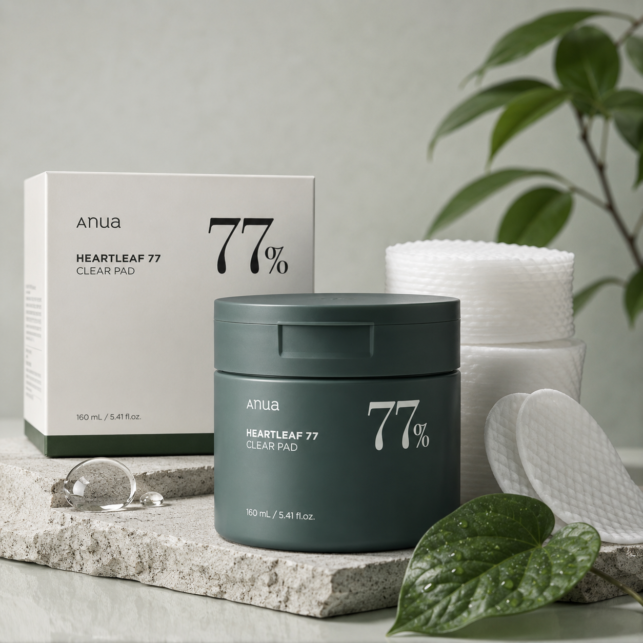 ANUA Heartleaf 77 Clear Pad – Disques Tonifiants Apaisants & Exfoliants