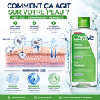 CeraVe Eau Micellaire Nettoyante – Démaquille & Nettoie – Peaux Sensibles 295ml