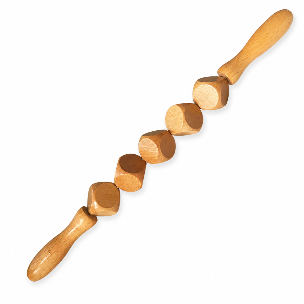 Rouleau de Massage Corps en Bois à Cubes – Drainage & Tonification Intense