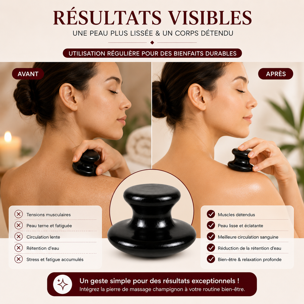 Pierre de Massage Champignon Professionnelle (Mushroom Massage Stone)