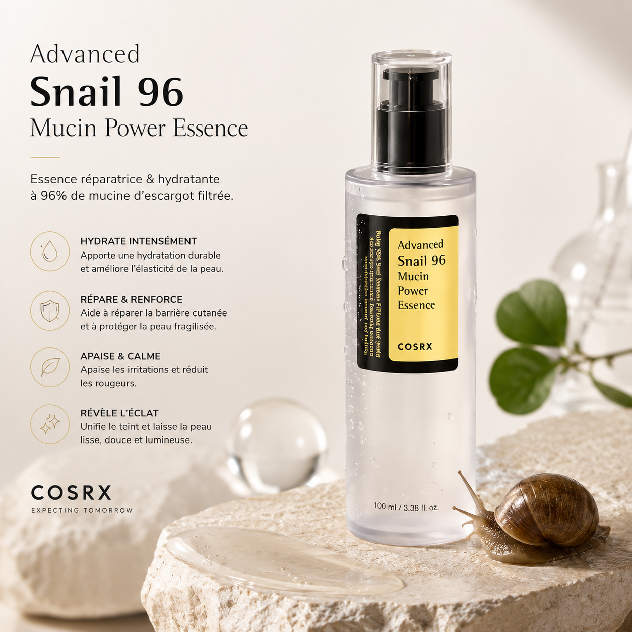 COSRX Advanced Snail 96 Mucin Power Essence – Essence Réparatrice 100ml