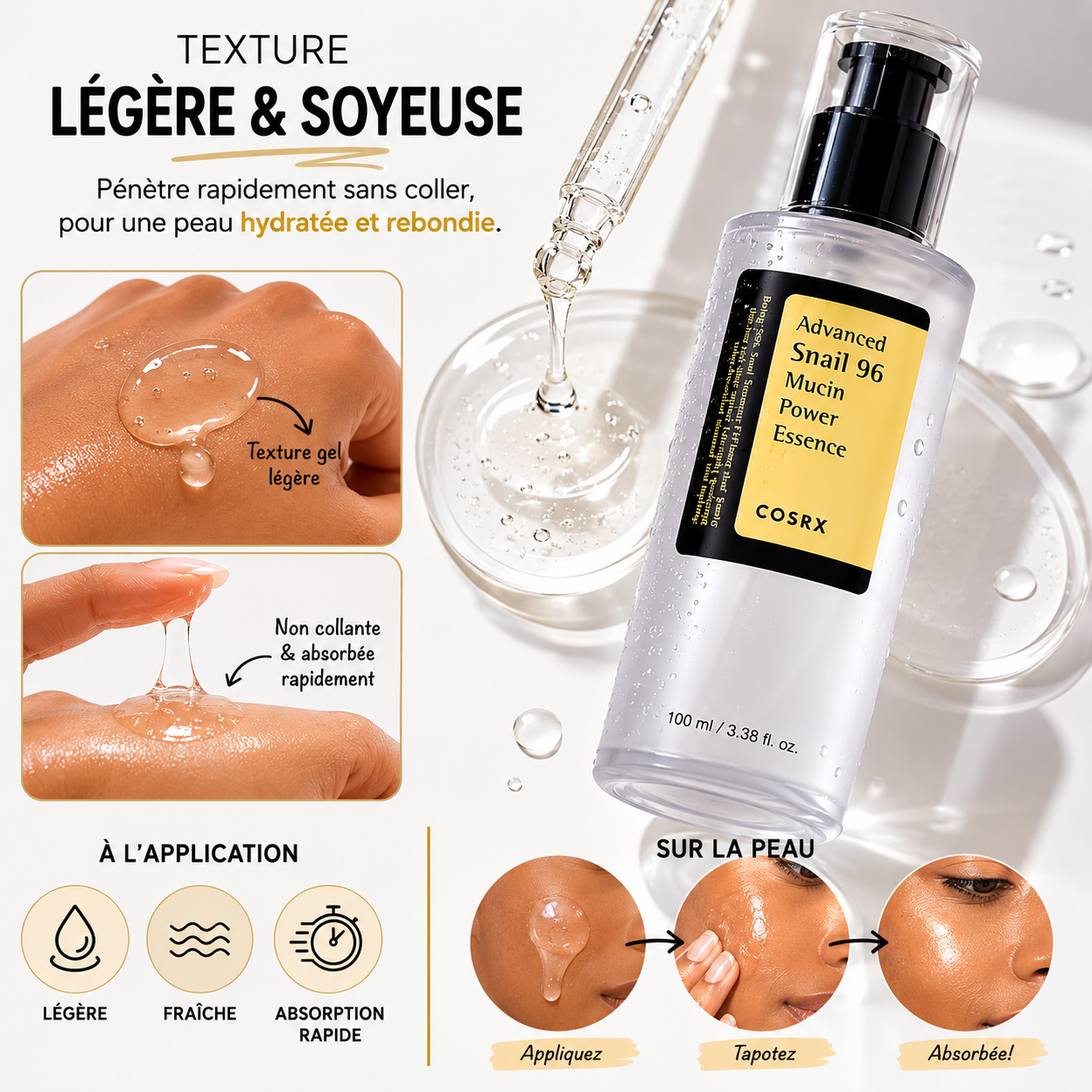 COSRX Advanced Snail 96 Mucin Power Essence – Essence Réparatrice 100ml