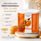 Cire d'Épilation Tiède Professionnelle au Miel – 500 g