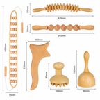 Kit De Madérothérapie 6 Pièces – Outils De Massage En Bois Naturel Pour Corps, Drainage & Relaxation