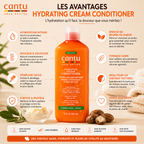 Cantu Shea Butter Hydrating Cream Conditioner – Après-Shampooing Hydratant Sans Sulfate Pour Cheveux Bouclés, Frisés & Crépus