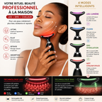 Appareil de Massage Visage LED & EMS 7 Couleurs – Outil Beauté Électrique Éclat & Détente (Blanc / Noir / Rouge)