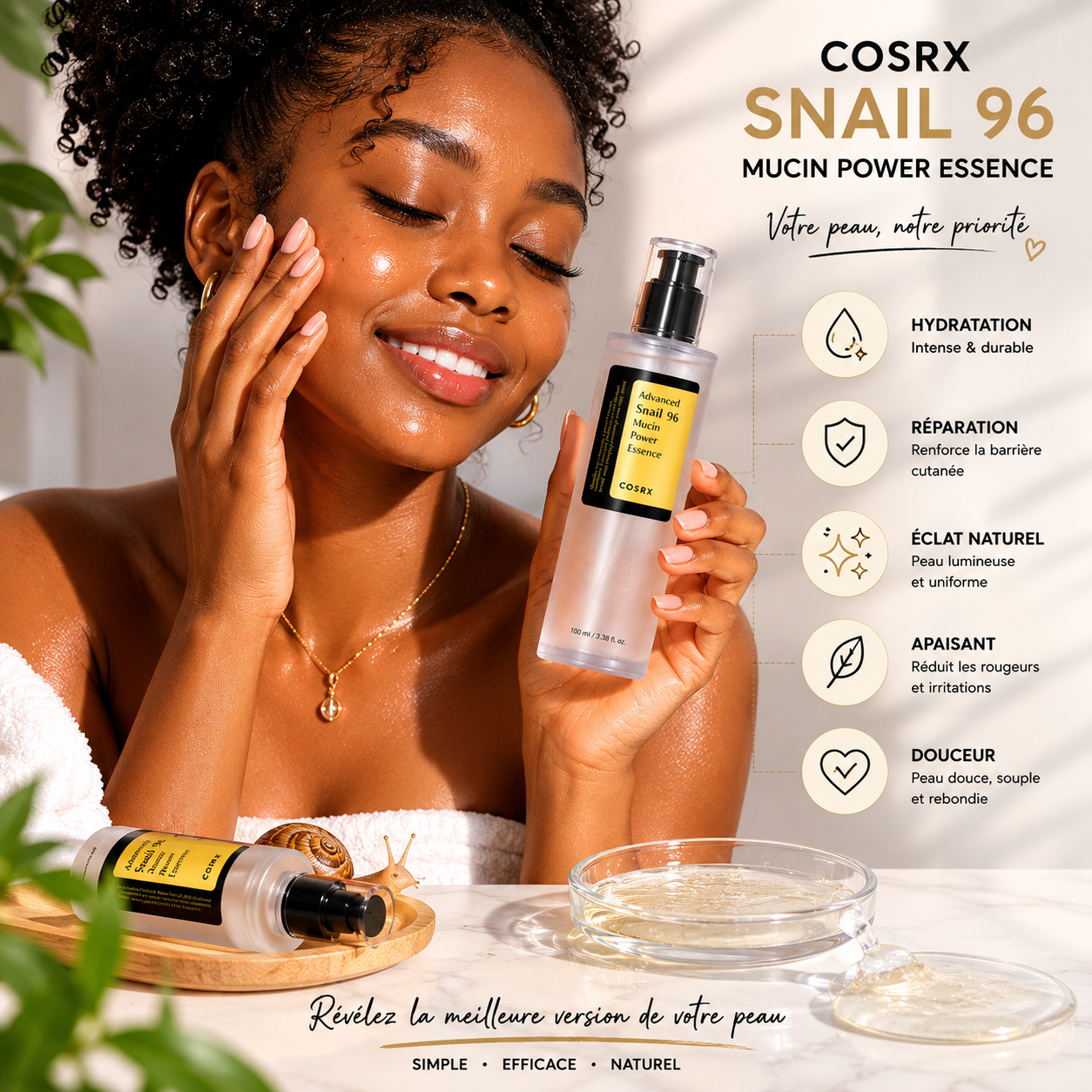 COSRX Advanced Snail 96 Mucin Power Essence – Essence Réparatrice 100ml