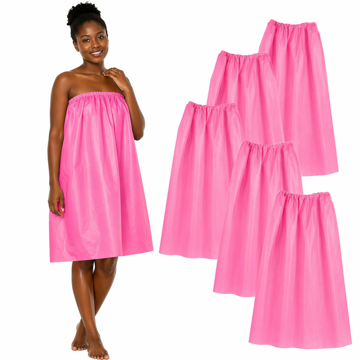 Lot de 10 Robes Jetables Femme Non Tissées – Serviette SPA Usage Unique Élastique – Idéale Institut, Massage, Hammam (Lot Économique)