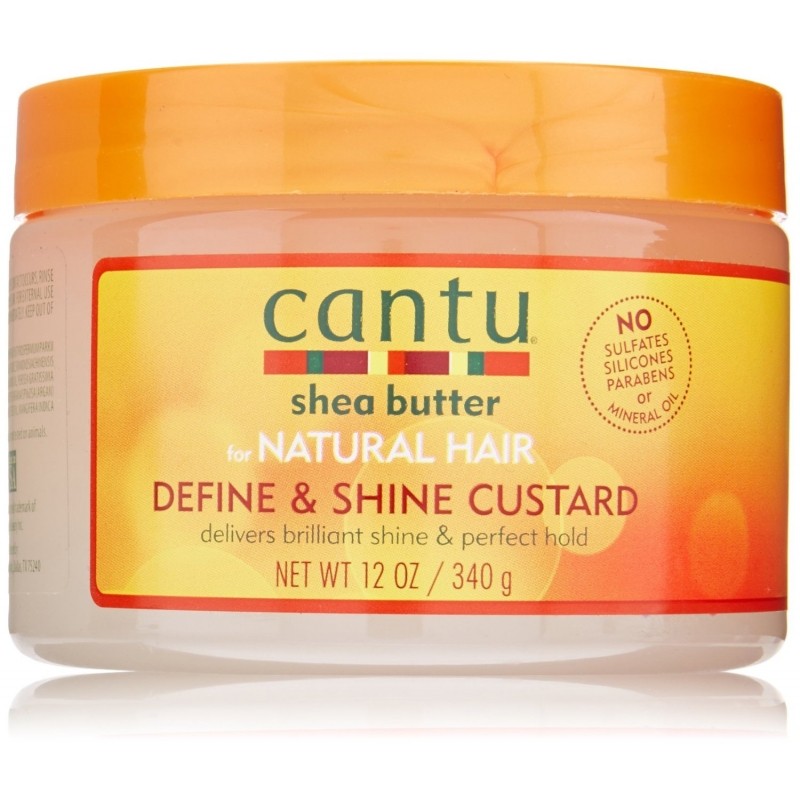Cantu Shea Butter Natural Hair Define & Shine Custard - Gel Activatrice De Boucle - Définition Et Brillance