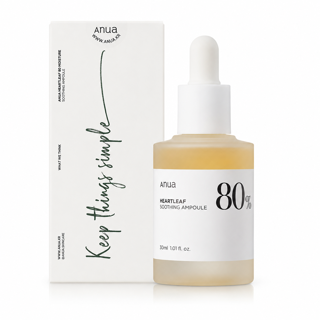 ANUA Heartleaf 80% Moisture Soothing Ampoule – Sérum Apaisant Hydratation Intense