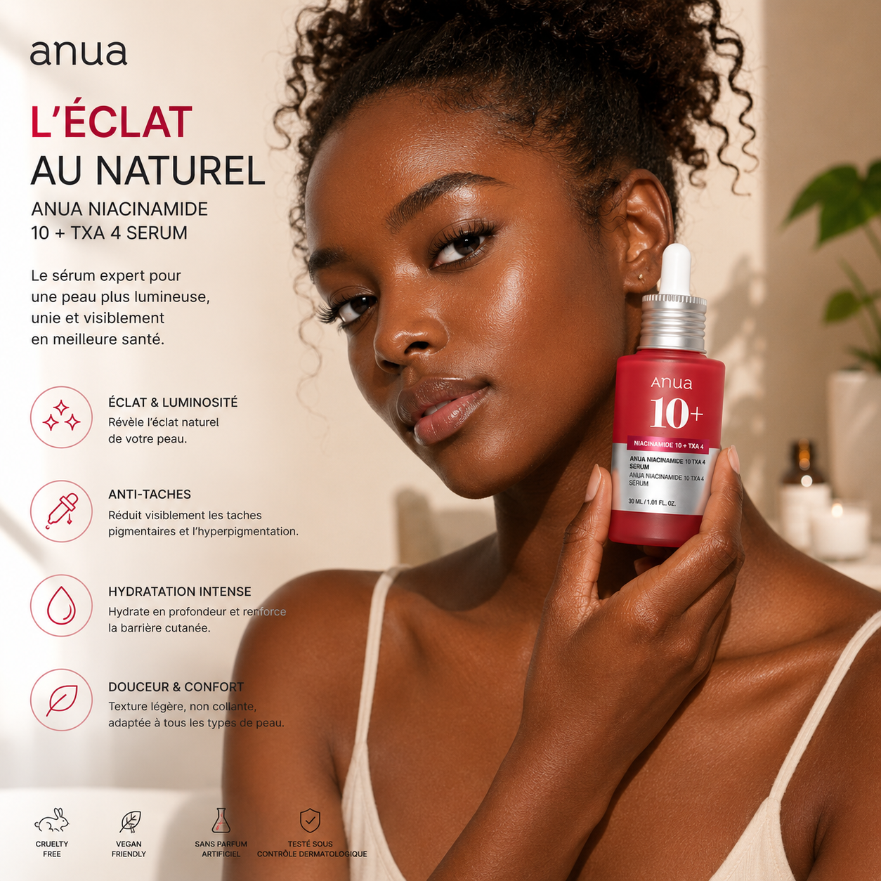ANUA Niacinamide 10 + TXA 4 Serum – Sérum Éclat Anti-Taches – 30ml