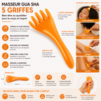 Masseur Cuir Chevelu Gua Sha 5 Griffes – Ohio Eur - Relaxation & Stimulation – Massage Tête, Cou & Corps