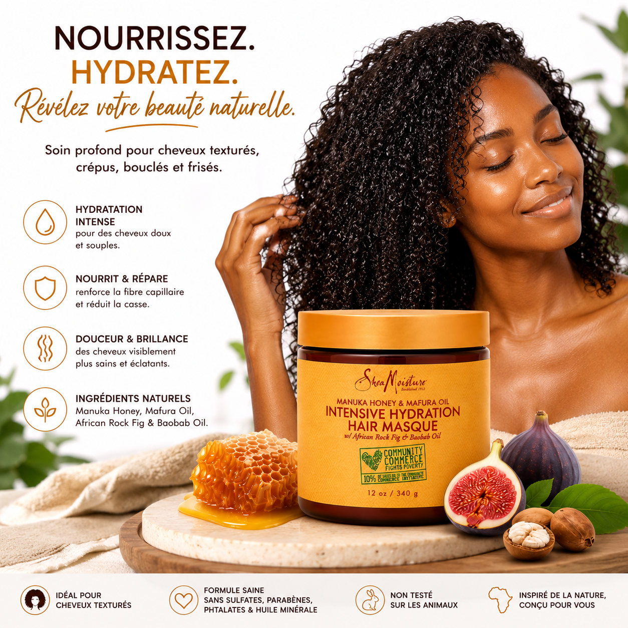Shea Moisture Manuka Honey & Mafura Oil Intensive Hydration Masque 340g