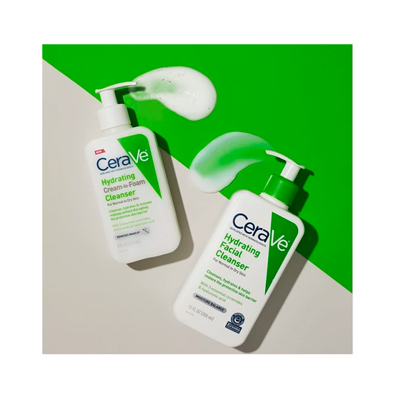 Cerave - Hydrating Facial Cleanser - Crème Lavante Hydratante - Peaux Normales  - à sèches