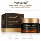 Medicube Deep Vita C Capsule Cream – Crème Éclat à la Vitamine C et Niacinamide pour Taches et Teint Uniforme – 55 g