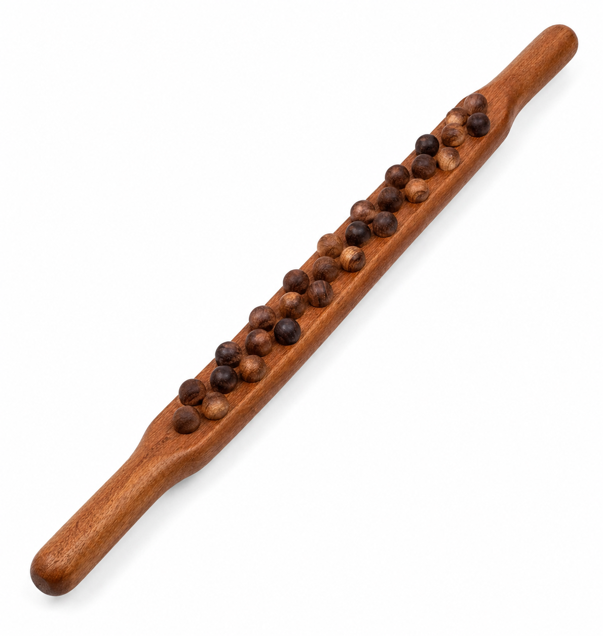 Bâton de Massage en Bois à Billes – Relaxation Musculaire & Anti-Tensions Corps