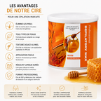 Cire d'Épilation Tiède Professionnelle au Miel – 500 g