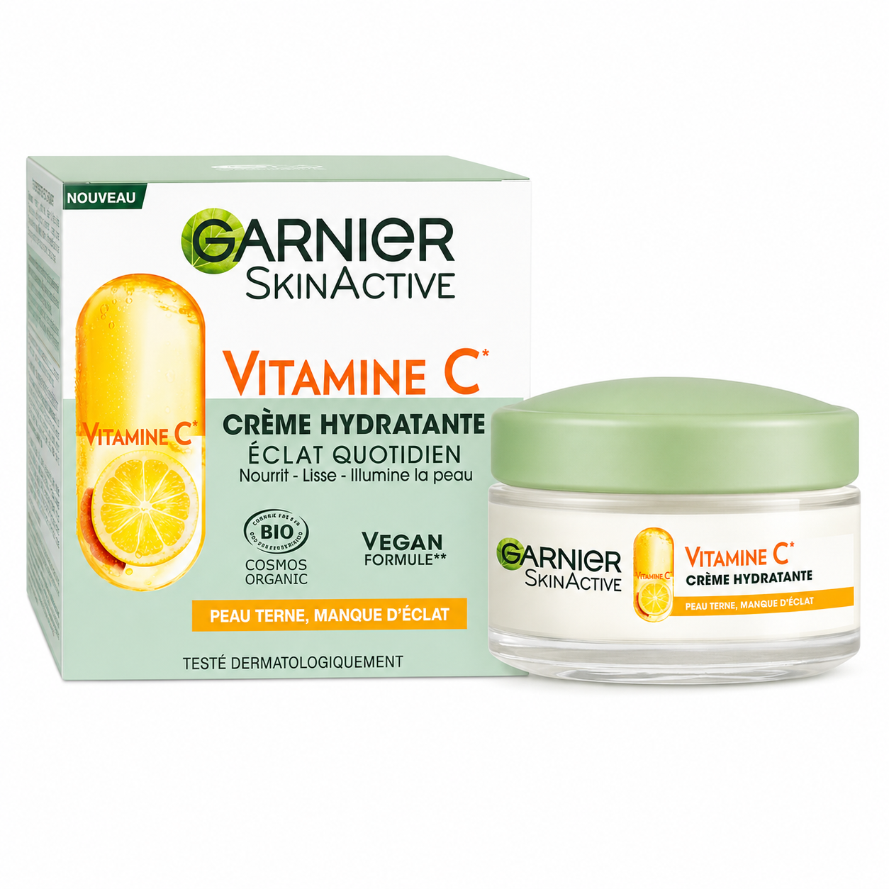 Garnier SkinActive Vitamine C – Crème Hydratante Certifiée Bio Éclat Quotidien