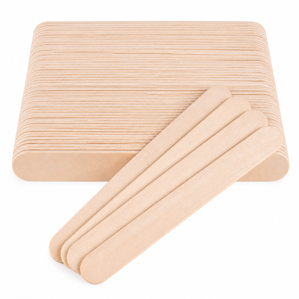 Spatules en Bois Jetables pour Épilation – 100 Pièces | Bâtonnets de Cire Professionnels