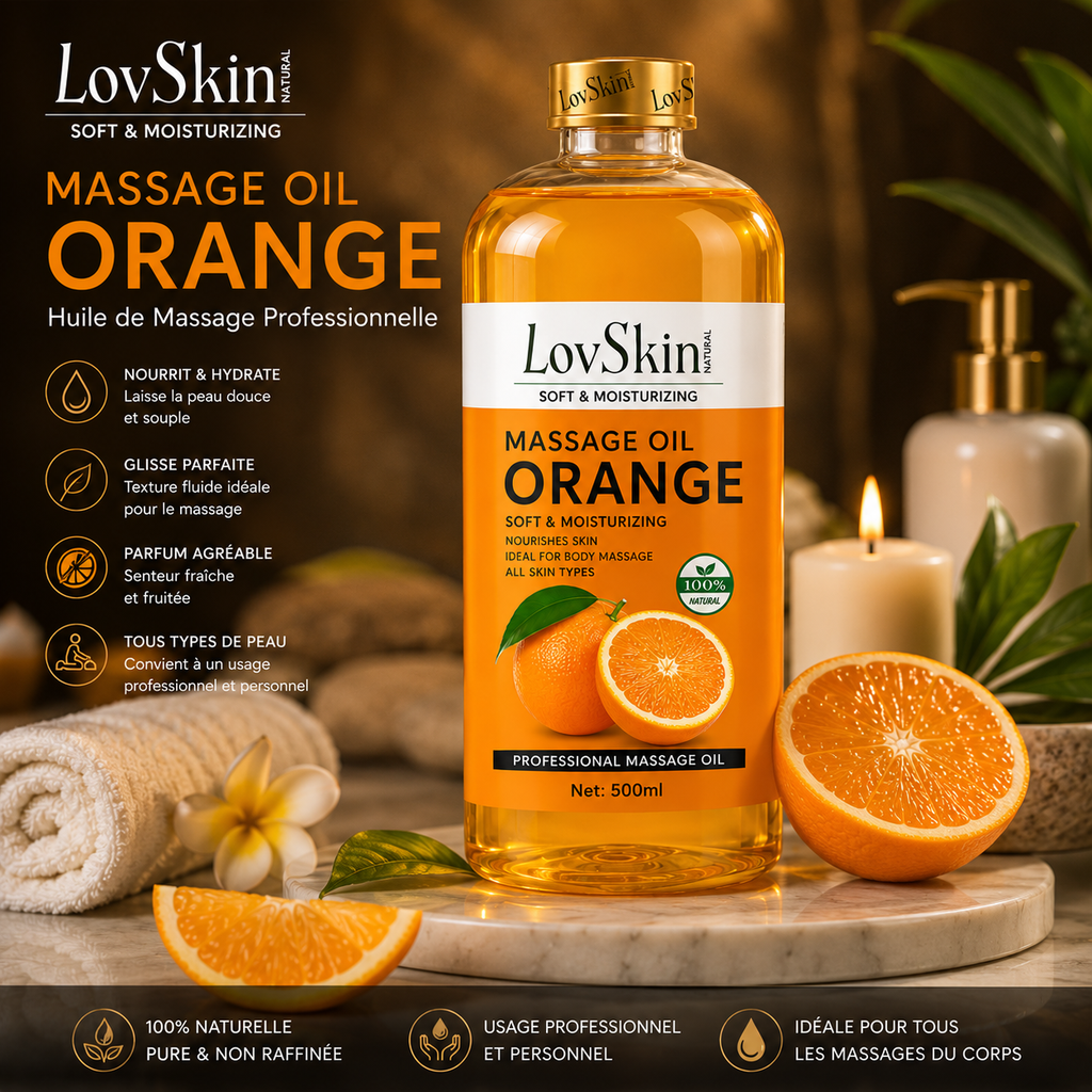 Huile De Massage Orange LovSkin 500 ml