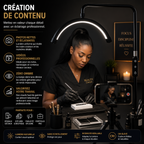 Lampe LED Demi-Lune sur Pied pour Esthéticienne – Éclairage Réglable Professionnel Lash & Beauté