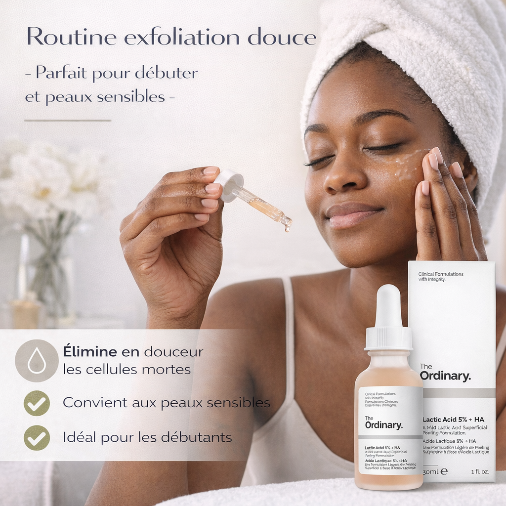 Sérum Acide Lactique 5% + HA The Ordinary – Exfoliation Douce & Peau Plus Lisse