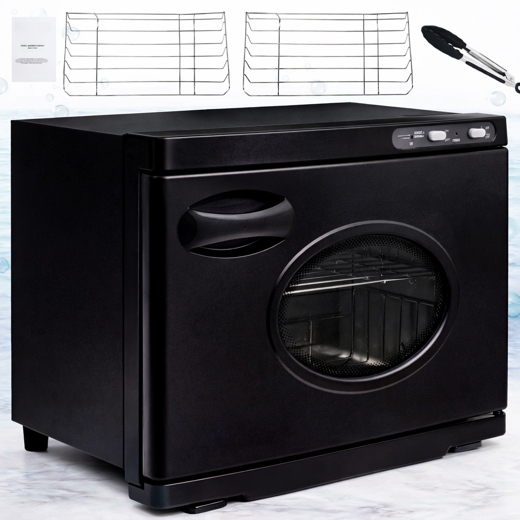 Chauffe-Serviettes & Stérilisateur UV Professionnel Noir RTD-23A – Institut Spa Barber Premium