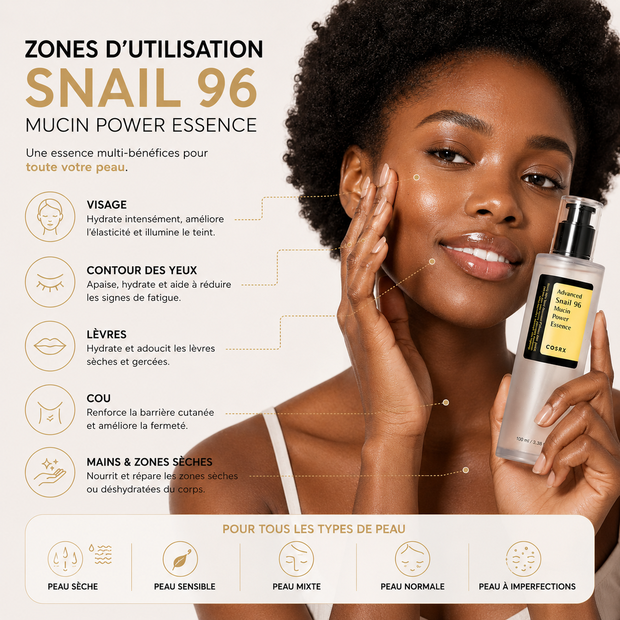 COSRX Advanced Snail 96 Mucin Power Essence – Essence Réparatrice 100ml