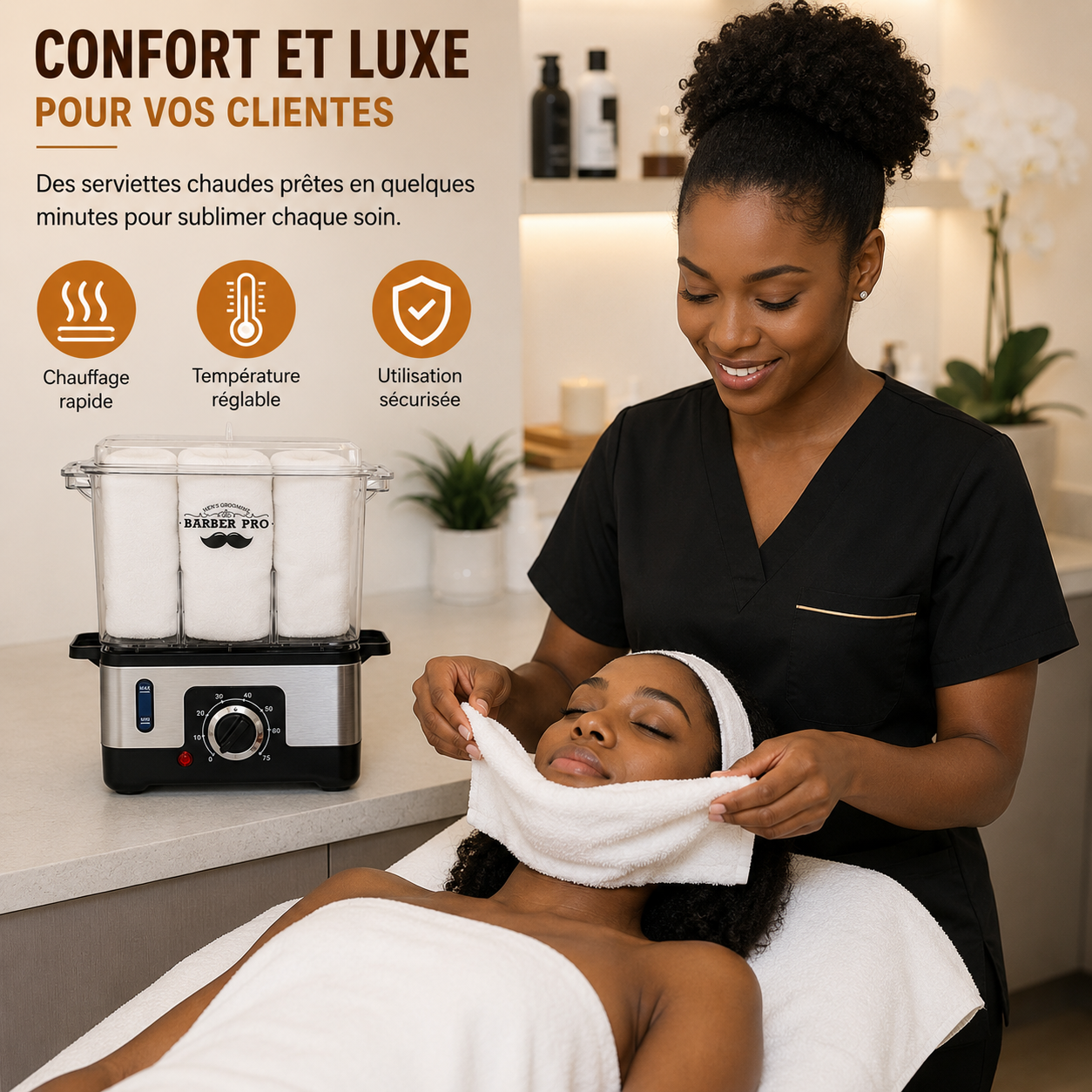 Chauffe-Serviettes Professionnel Spa & Institut – Stérilisateur de Serviettes Chaudes 18L avec Température Réglable