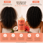 SheaMoisture Coconut & Hibiscus Curl & Shine Shampoo 384ml – Shampooing Boucles & Brillance Pour Cheveux Bouclés, Frisés & Crépus