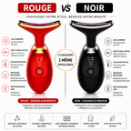 Appareil de Massage Visage LED & EMS 7 Couleurs – Outil Beauté Électrique Éclat & Détente (Blanc / Noir / Rouge)