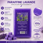 Paraffine WAX Cosmétique Lavande 450g – Soin Relaxant Mains & Pieds Spa