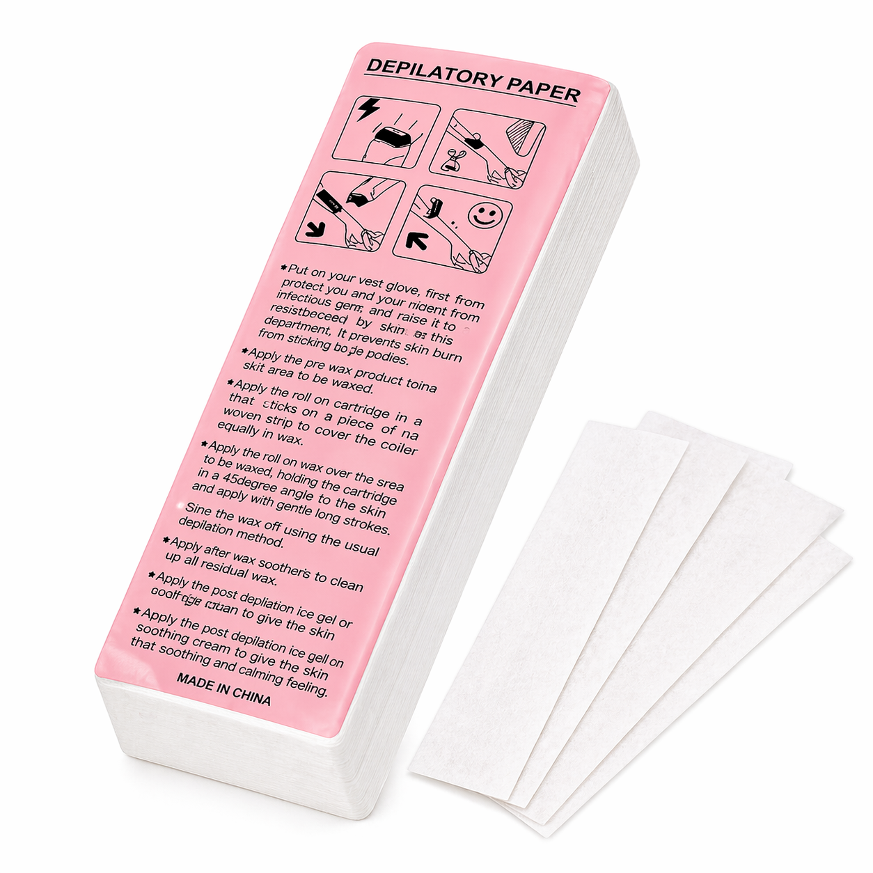 Bandes Dépilatoires Papier Non Tissé – Rouleau Professionnel Épilation Cire Corps & Visage