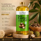 Huile De Ricin Pure LovSkin 500 ml – Huile De Massage Professionnelle Multi-Usages