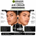 Garnier Pure Active Air Cream – Soin Matifiant Quotidien 3-en-1 AHA + BHA Enrichi En Charbon
