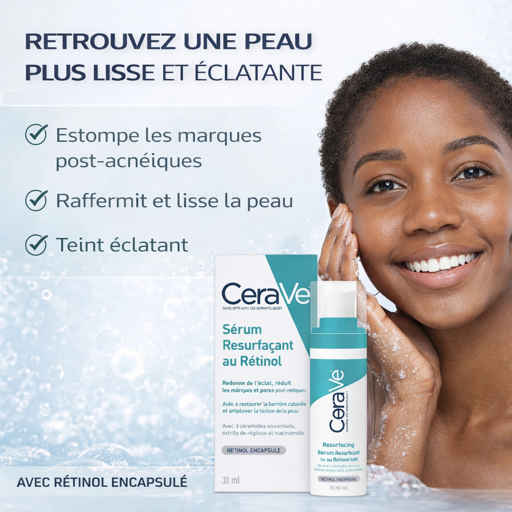 CeraVe Sérum Resurfaçant au Rétinol – Anti-Marques & Pores – 30 ml